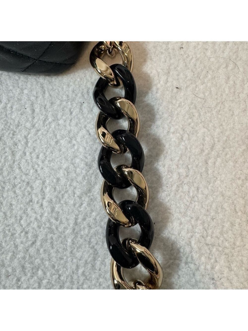 Chanel Mini Quilted Lambskin Chain Crossbody Bag Black Gold Hardware COA - Picture 15 of 16